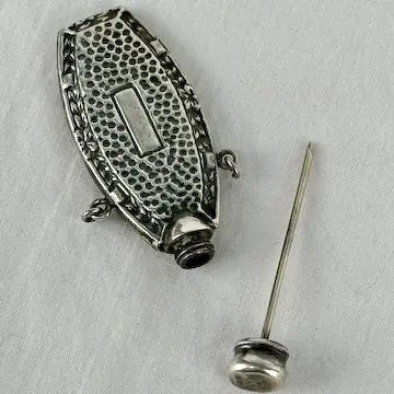 Antique Sterling Silver Perfume Bottle Pendant