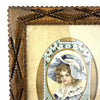 Antique Tramp Art Tabletop Picture Frame