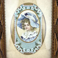 Antique Tramp Art Tabletop Picture Frame