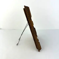 Antique Tramp Art Tabletop Picture Frame