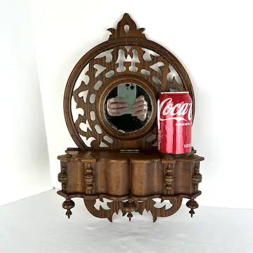 Antique Victorian Wall Box with Mirror