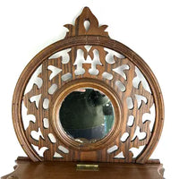 Antique Victorian Wall Box with Mirror