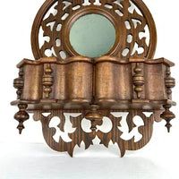 Antique Victorian Wall Box with Mirror