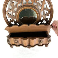 Antique Victorian Wall Box with Mirror