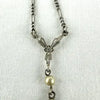 Art Deco 10k White Gold Amethyst Pendant Necklace