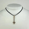 Art Deco 14k Gold Blue Topaz and Pearl Lavalier Pendant
