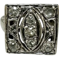 Art Deco 14k White Gold Diamond Ring