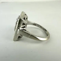 Art Deco 14k White Gold Diamond Ring