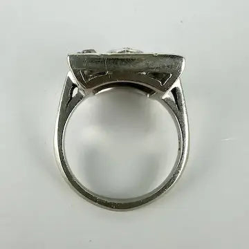 Art Deco 14k White Gold Diamond Ring