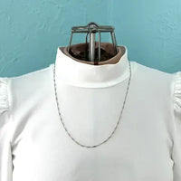 Art Deco 14k White and Yellow Gold Specialty Link Necklace