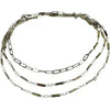 Art Deco 14k White and Yellow Gold Specialty Link Necklace