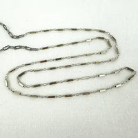 Art Deco 14k White and Yellow Gold Specialty Link Necklace