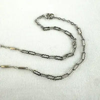 Art Deco 14k White and Yellow Gold Specialty Link Necklace