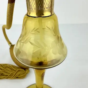 Art Deco Amber Glass Atomizer Perfume Bottle