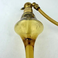Art Deco Amber Glass Atomizer Perfume Bottle