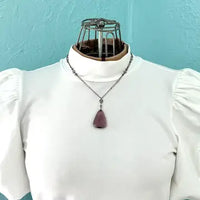 Art Deco Czech Glass Lavalier Necklace