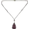 Art Deco Czech Glass Lavalier Necklace