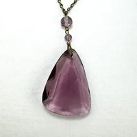 Art Deco Czech Glass Lavalier Necklace