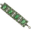 Art Deco Czech Peking Glass & Enamel Bracelet