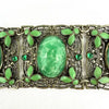 Art Deco Czech Peking Glass & Enamel Bracelet