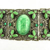 Art Deco Czech Peking Glass & Enamel Bracelet