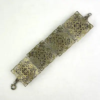 Art Deco Czech Peking Glass & Enamel Bracelet