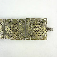 Art Deco Czech Peking Glass & Enamel Bracelet