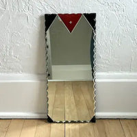 Art Deco Frameless Scalloped Edge Mirror