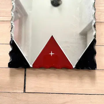 Art Deco Frameless Scalloped Edge Mirror