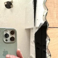 Art Deco Frameless Scalloped Edge Mirror