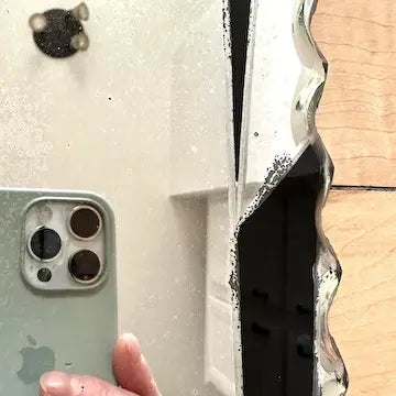 Art Deco Frameless Scalloped Edge Mirror