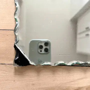 Art Deco Frameless Scalloped Edge Mirror