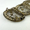 Art Deco Rhinestone and Camphor Glass Belt Buckle