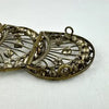 Art Deco Rhinestone and Camphor Glass Belt Buckle