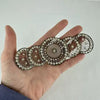 Art Deco Rhinestone and Camphor Glass Belt Buckle