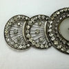 Art Deco Rhinestone and Camphor Glass Belt Buckle