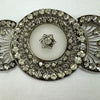 Art Deco Rhinestone and Camphor Glass Belt Buckle
