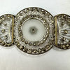 Art Deco Rhinestone and Camphor Glass Belt Buckle