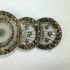 Art Deco Rhinestone and Camphor Glass Belt Buckle