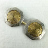 Art Deco Solid 14k Gold & Platinum Cuff Links