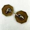 Art Deco Solid 14k Gold & Platinum Cuff Links