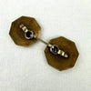 Art Deco Solid 14k Gold & Platinum Cuff Links