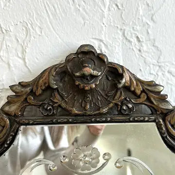 Art Deco Wood Framed Etched Mirror John Kisella Co of Chicago