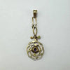 Art Nouveau 10K Gold Amethyst Lavalier Pendant