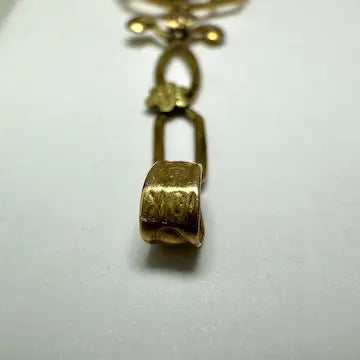 Art Nouveau 10K Gold Amethyst Lavalier Pendant