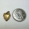 Art Nouveau 14k Gold Heart Charm Pendant