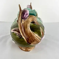 Art Nouveau French Majolica Floral Jardiniere