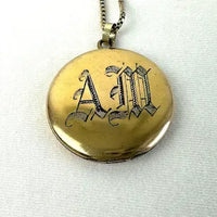 Art Nouveau Gold Filled Locket Necklace