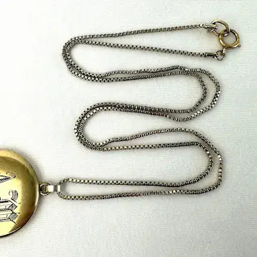 Art Nouveau Gold Filled Locket Necklace