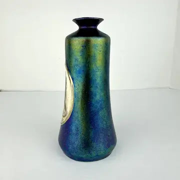 Art Nouveau Iridescent Portrait Vase